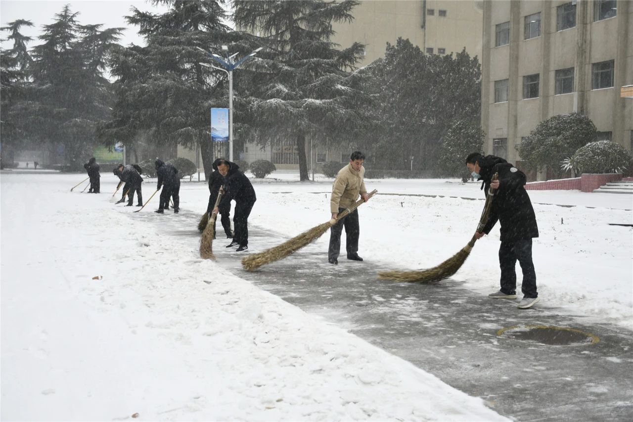 以“雪”为令 全员上阵--中国科技有限公司开展扫雪除冰行动